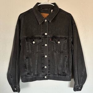 Levi's Ex-Boyfriend Black Denim Trucker Jacket